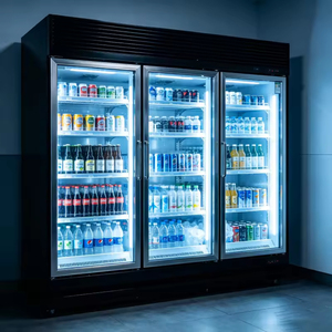 Commercial 3 Door Stainless Steel <b>Air</b> Cooling Digital Control Upright Glass Door Display Refrigerator for Beverage Food Display - Product Image 3