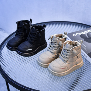 Zapatos de Estilo Coreano para Niños, Zapatos de Suela Blanda, Botas de Nieve para Niños, Botas Deportivas de Forro Polar Coral, Calzado - Product Image 2