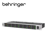 Boîtier de direct (DI) professionnel Behringer DI800 à 8 canaux, entrées DC-découplées 350k, sorties XLR +18 dBu niveau max pour scène et studio audio