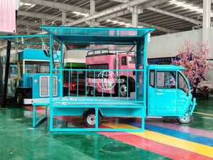 Camión de Comida Rápida Eléctrico de 3 Ruedas, Carrito de Comida Móvil para Snacks, Helados y Hot Dogs, Estructura de Acero Inoxidable Resistente a la Corrosión, con GPS - Product Image 2