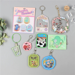 Custom Printed Clear Acrylic Keychain Cute Bulk Wholesale Plastic Charms Glass Key Chains