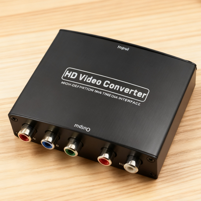 5 RCA Component YPbPr to HD Converter for HDTV DVD PS3 Xbox Computer YPbPr Component to HD MI Converter Stereo Audio & Video