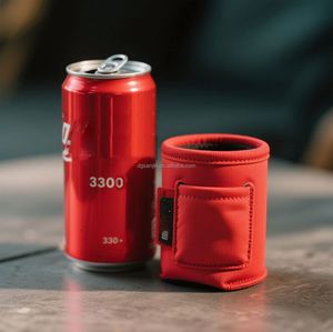 Manchons isothermes vierges pour canettes de bière, en néoprène pliable, pour sublimation, vente en gros, pour canettes de soda et bouteilles, couleur unie - Product Image 2