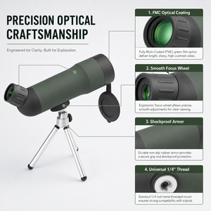 <span class=keywords><strong>OBEST</strong></span> Hochwertiges 20x50 Zoom Monokular Outdoor-Teleskop mit Tragbarem Stativ Nachtsicht OBM6025 Nicht Wasserdicht - Product Image 3