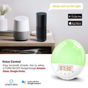 Đồng Hồ Báo Thức Wifi Sunrise Wake Up Light Với Sunrise Đèn Cạnh Giường Ngủ Đầy Màu Sắc Đèn Ngủ Hoàng Hôn Đồng Hồ Đài FM - Product Image 5