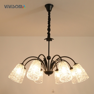 Lampada Decorativa Contemporanea Sospesa in Cristallo DPL38013 in Ferro e Vetro E14 per Ristorante, Sala da Pranzo, Camera da Letto, Hotel, Villa, Protezione Occhi - Product Image 3
