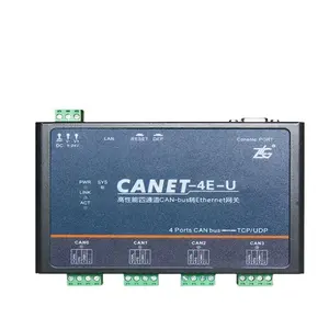 Bus CAN ZLG vers Ethernet Convertisseur Ethernet haute performance de qualité industrielle vers CAN Analyseur de bus CAN CANET-4E-U
