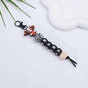 Porte-clés en perles de silicone 2026 personnalisé avec logo et nom, étiquettes « Mama Love » <span class=keywords><strong>pour</strong></span> cadeaux - Product Image 2