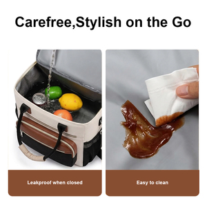 Sac isotherme pour le déjeuner avec poignée et bandoulière, grande capacité, étanche, isolation PEVA, pour pique-nique en plein air, camping quotidien, stockage alimentaire - Product Image 4