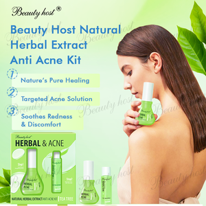 Kit anti-acné à base d'extraits naturels de plantes OEM/ODM, 2 pièces : crème visage Tea Tree 50g et sérum facial 15ml, produits anti-acné, ensemble de soins de la peau - Product Image 1