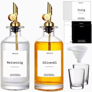 Glass Bottle Olive Oil <b>Dispenser</b> Bottle for Kitchen With Metal Pour Spout - Product Image 1