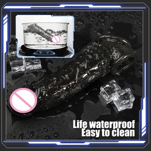 Manchons de pénis Rts Dildos pour agrandissement masculin, avec texture rugueuse, pour l'agrandissement, avec dispositifs de maintien Wolf, pour l'apathie sexuelle, spécial pour femmes, avec granules luminescents, <span class=keywords><strong>préservatif</strong></span> ludique, Srne Asf - Product Image 3