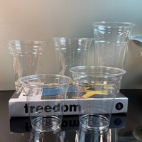 Gobelets en plastique transparents personnalisés de 32 oz (1000 ml) en PET/PP, ronds, de 18 oz, 22 oz et 32 oz, pour thé au matcha, avec couvercles en dôme, écologiques