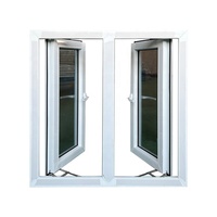 Ventana Abatible de PVC Rentable - Tamaño/Color Personalizado, Anticorrosión para Hogar/Oficina