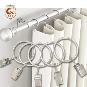 Wholesale Modern High Quality Shower Curtain Hooks Metal Stainless Steel Circular Shower Curtain Rings