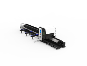 Machine de découpe laser semi-automatique CNC pour tubes, équipée d'un mandrin <span class=keywords><strong>Cantini</strong></span>, d'une tête de coupe BOCI ; capable de découper des poutres en H et en I en acier - Product Image 1
