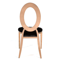 Chaise de banquet de mariage moderne personnalisée avec dossier circulaire et pieds en acier inoxydable de luxe, idéale pour les événements extérieurs – Meilleure vente