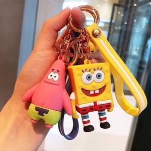 Lindo llavero colgante de Bob Esponja de silicona Ins Girl Heart Cartoon Bag colgante pequeño regalo para <span class=keywords><strong>mujer</strong></span> - Product Image 4