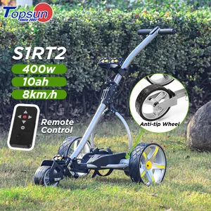 Troli golf elektrik lipat, troli golf elektrik 3 roda dengan pengendali jarak jauh paduan aluminium 3 roda skuter