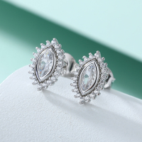 Boucles d'oreilles de luxe en forme de tournesol avec zircon pour femme, clous d'oreilles en argent Sterling 925, 3x6mm