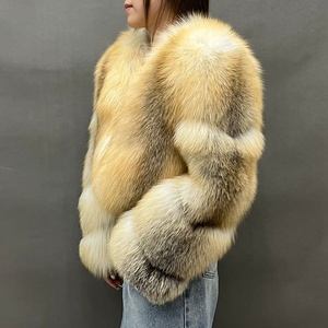 2025 nuova giacca invernale di lusso da donna con scollo a V in vera pelliccia di volpe - Product Image 2