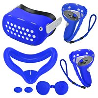 Ensemble de housses de casque VR populaires pour Oculus Quest 2, coussinet de protection du visage et contrôleur Grip Skin Lens Cover, lot de 9 pièces