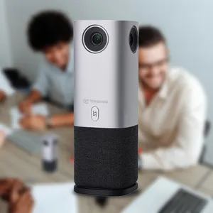 Campo de visão de 360 graus 4K Webcam AI Auto Tracking Tudo em um USB Plug and Play Webcam