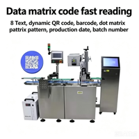 Machine de codage laser GS1 hautement efficace pour casquettes médicales avec système d'inspection visuelle pour l'acquisition de données et le tri automatique
