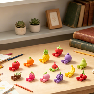 Giocattolo Antistress Articolato a Forma di Frutta Stampato in 3D, Mini Figurina Flessibile, Giocattolo Sensoriale Tascabile, Regalo Carino da Scrivania - Product Image 3