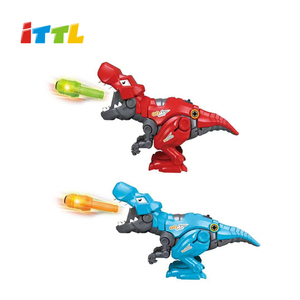 Детская игрушка для стрельбы ITTL, 2 цвета, Электрический динозавр, пусковое устройство для стрельбы, игрушка с пулями, звуковой свет - Product Image 1