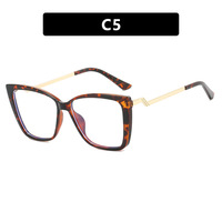 Monture de lunettes carrée œil de chat en TR90 avec verres anti-lumière bleue, style tendance et personnalisé