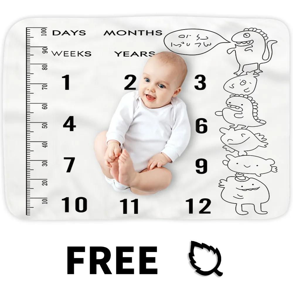 High Quality Comfortable Knitted Baby Month Milestone Receiving Blanket