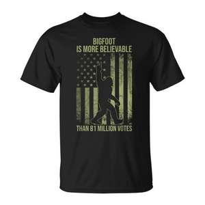 Bigfoot est plus crédible que les 81 millions de voix - T-shirt vintage USA - Product Image 1