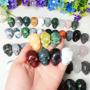 <span class=keywords><strong>Prix</strong></span> de gros – Crânes sculptés en cristal de quartz naturel mélangé de 30 mm pour la <span class=keywords><strong>d</strong></span>écoration et la lithothérapie - Product Image 3