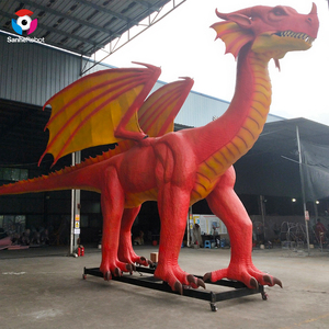Dragon occidental rouge personnalisé de grande taille modèle de ptérosaure animatronique parc de dinosaures volants pour enfants scènes d'aéroport d'affichage intérieur - Product Image 3