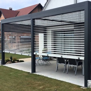 Obturateur réglable à revêtement en poudre pour pavillon gazebo à pergola - Product Image 2