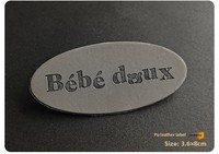 Étiquettes en cuir PU personnalisées, imitation cuir, logo imprimé en relief, pour jeans, chapeaux, sacs, accessoires de vêtements sur mesure