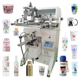 Paper Cup Automatic Screen Printing Machine Manufacturing Prices Rotary Cylindrical Round Bottle Silk Screen Printer