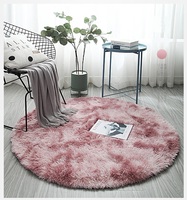 Tapis à poils longs rose, accessoire en peluche pour salon, moquette de fourrure