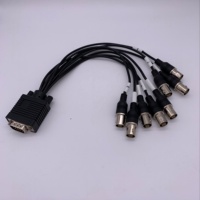 Cable VGA a 8 BNC de 0.3m, Negro, DB15Pin