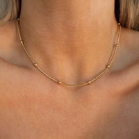 Collier en gros à assembler soi-même avec pendentif cœur en zircon plaqué or et pendentif cœur chromé en forme de cœur d'amour