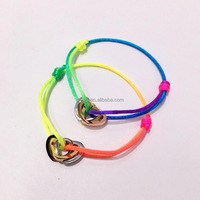 Bijoux de cœur pour femme en acier inoxydable plaqué or 18 carats breloque de cœur à emboîtement cordon en satin bracelet tressé fabricant de bijoux