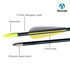 Flèches en fibre <span class=keywords><strong>de</strong></span> verre à tête émoussée Musen pour enfants, pour <span class=keywords><strong>la</strong></span> récréation, l'entraînement, tir à l'arc sûr, flèches pour arc recurve - Product Image 2