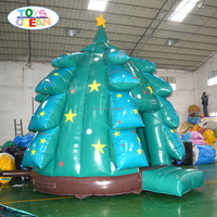 Nouveau design Maison de rebond gonflable sur le thème de Noël Videur d'arbre de Noël adapté aux activités de fête pour enfants