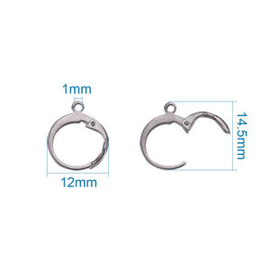 ต่างหูห่วงสแตนเลสแบบมีตะขอทำจากลวด,งานฝีมือฝรั่งเศส - Product Image 6