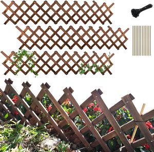 Panneaux <span class=keywords><strong>de</strong></span> clôture décoratifs extérieurs <span class=keywords><strong>en</strong></span> <span class=keywords><strong>bois</strong></span> extensibles pour plantes, <span class=keywords><strong>balcon</strong></span>, bordure <span class=keywords><strong>de</strong></span> paysage <span class=keywords><strong>de</strong></span> cour, diviseur <span class=keywords><strong>de</strong></span> patio, barrière pour animaux - Product Image 1