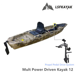 Kayak de Pesca Multifuncional de 3.7m para Surf, 1 Persona, Material de Casco de HDPE, Equipado con Propulsión, Aleta o Motor - Product Image 4