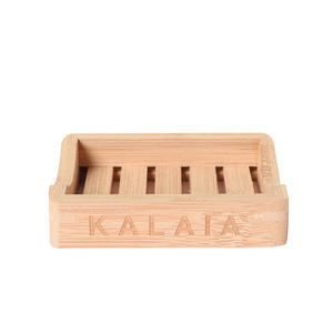 Jabonera de Madera Rectangular, Color Madera Natural, con Drenaje, para Uso Doméstico y en Casas de Huéspedes - Product Image 4