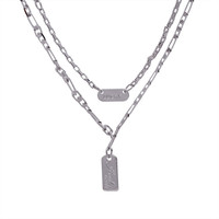 Nouveau design, collier double couche pour clavicule, simple et élégant, accessoires de marque superposables