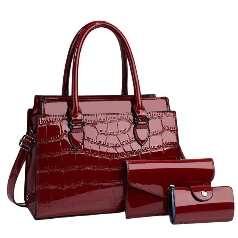 Women s Luxury Glossy Leather Bag